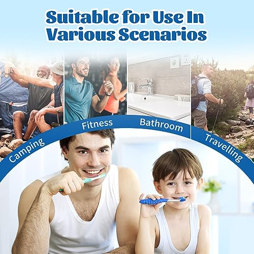 UCEC 6 Pack Toothbrush Covers Caps, Toothbrush Protector Head Covers Case, Plastic Clip Tooth Brush Cover for Travel, Camping, Bathroom, School, Business