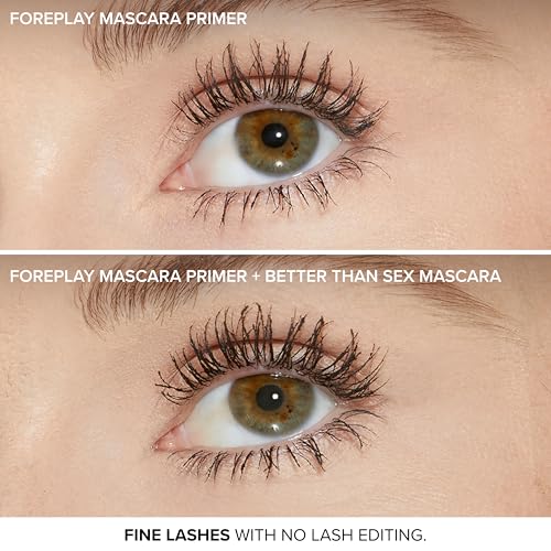 Too Faced Foreplay & Better Than Sex Duo | Dramatic Volume + Length Mascara and Primer Gift Set, 0.54 Fl Oz, Black