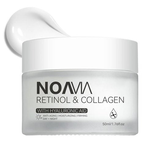 NOAVIA Retinol Moisturizer Face Cream,Day and Night Skin Care for Women and Men Anti Aging Facial Moisturizer with Simply Vital Collagen Retinol Hyaluronic Acid, Neck Firming and Tightening