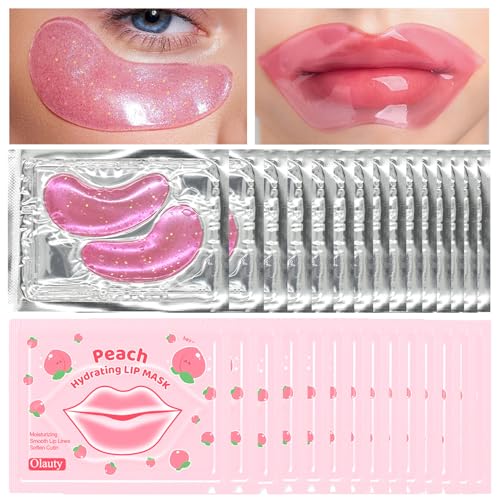 30 Pairs Lip Mask & Eye Mask,Under Eye Patches for Puffy Eyes,Pink Moisturizing Spa Daily Labial Lip Masks,Bachelorette Party Favors & Accessories,Party Favors Adults,Skincare,Stocking Stuffers
