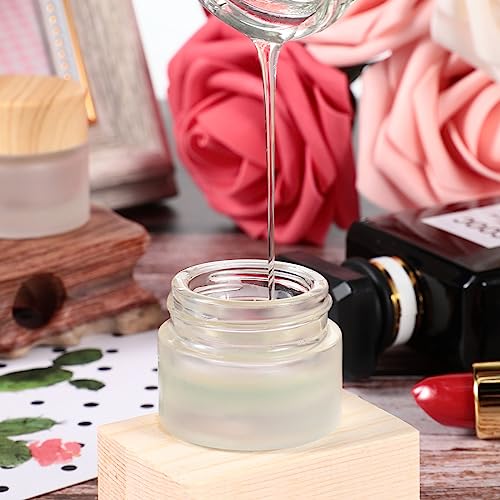 Geiserailie 60 Pieces Glass Cosmetic Containers Empty Sample Jars with Leak Proof Lids Makeup Sample Containers for Lotion Cream Cosmetic (5 Gram)