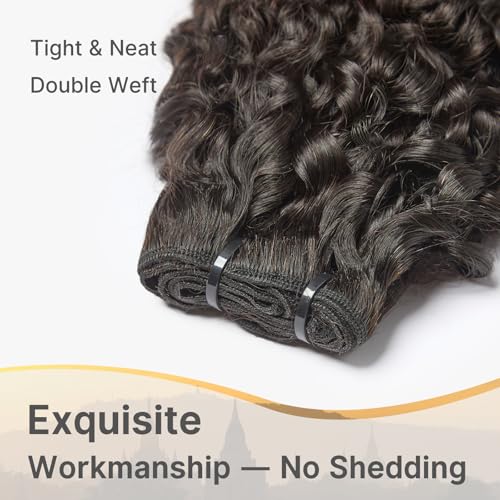ASHINE Burmese Raw Human Hair Bundles ? Tight Curly Unprocessed 100% Human Hair Single Bundle 16 Inch, Minimal Shedding Natural Black