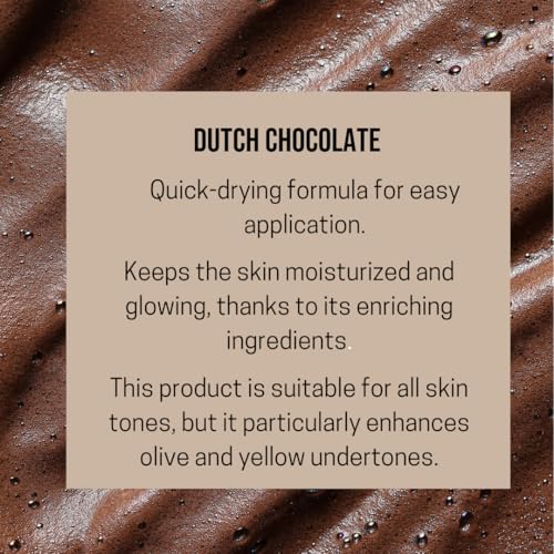Dutch Chocolate Deluxe Self Tanner Mousse ? | Violet Base to Neutralize Orange Undertones | Natural Rich Brown Tan | Vegan & Cruelty-Free | Fast Dry | Hydrating with Hyaluronic Acid
