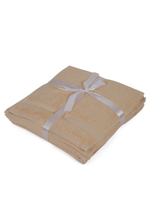 Casa Lino Face Towels & Body Wash Cloths for Showering - 100% Cotton Wash Cloths for Bathroom - Highly Absorbent & Quick Drying Washcloth Set - Cotton Washcloths 24 Pack (12" x 12") - (Linen Brown)