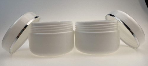 3Pcs 8 OZ (250ml) Plastic White Cosmetic Jars Lotion Containers Cream Jars with Removable Inner Liners and Dome Lids Make-up Cosmetic Containers Pot Case for Emollient Ointment Body Scrub etc