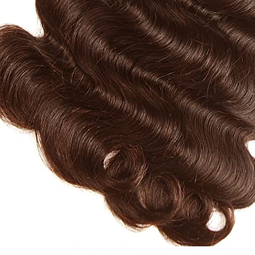 #4 Bundles Dark Brown Body Wave Human Hair Bundle 22 Inch Chocolate Brown Body Wave Bundles Human Hair Extensions