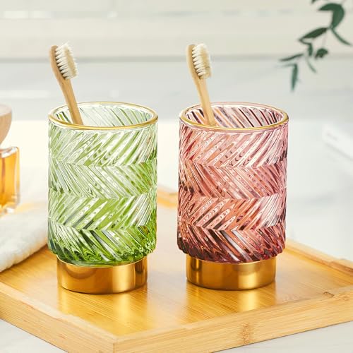 Makeup Brush Holder Organizer,Toothbrush Holders,Desk Pen Pencil Holder,Multifunctional Vintage Glass Brush Cup£¨A40-4-US£©