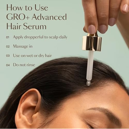 VEGAMOUR GRO+ Advanced Hair Serum for Hair Density, Reduces Shedding and Promotes a Healthy Scalp, Helps with Severe Signs of Thinning, Made Without Fragrance, Vegan, Cruelty-Free