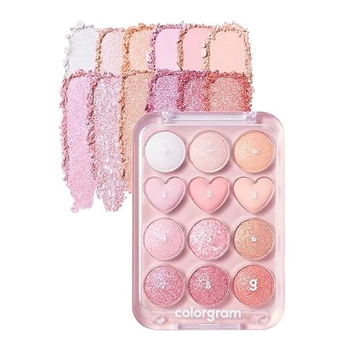 COLORGRAM Pin Point Eyeshadow Palette 04 Bright+Cool | Eyeshadow Palette for Daily makeup, Ultra-Blendable, Matte, Glitter, Shimmer Shades