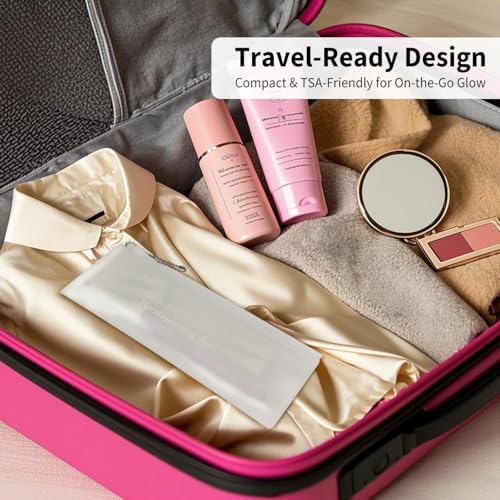 Dermaplane Razor for Women Face, Precision Face Razors for Women, Dermaplaning Tool, Gentle Exfoliation, Facial Hair Removal and Perfectly Shape Brows, Reusable Metal Handle with 4 Microblades, Pink