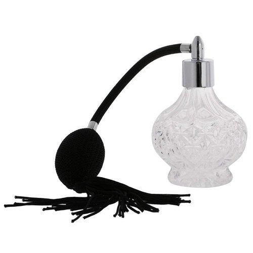 Topxome 80ml Clear Crystal Vintage Perfume Bottle Long Spray Tassels Parfume Atomizer Pump Refillable Glass Bottles