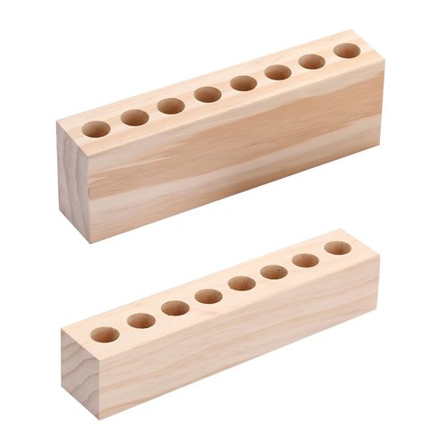 Zerodeko Wooden Cosmetic Storage Rack 2Pcs Makeup Organizer for Lipstick Display and Lip Pencil Storage Desktop Stand for Beauty & Personal Care