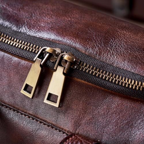 Toiletry Bag For Men, Genuine Leather Toiletries Organizer, Large Travel Hanging Toiletry Bag Water-resistant Bathroom Shaving Kit for Cosmetics, Makeup Case Travel Dopp Kit