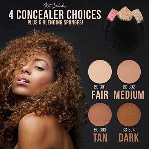 Complete Professional Belloccio Airbrush Cosmetic Makeup System with a MASTER SET of All 17 Foundation Color Shades in 1/4 oz Bottles - Blush, Bronzer, Highlighters