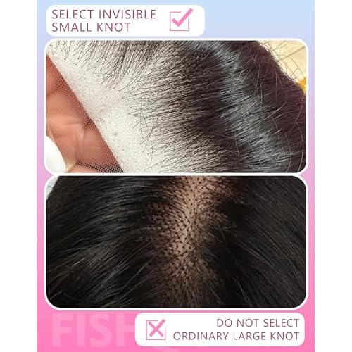 HD Lace Closure Body Wave Human Hair 5x5 Hd Swiss HD Lace Closure Only Skinlike Transparent Frontal 0.095mm Ultra-Thin Invisible With Baby Hair Pre-Plucked Bleached Knots(5x5 Natural Black 18 Inch)