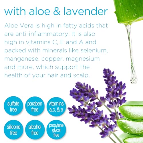 Rehydrating Mist & Hair Detangler Spray ? Natural Leave In Conditioner Spray with Aloe Vera & Lavender for Dry, Curly, Coily, Matted or Damaged Hair for Women, Men & Kids ? Vegan ? 8 fl oz