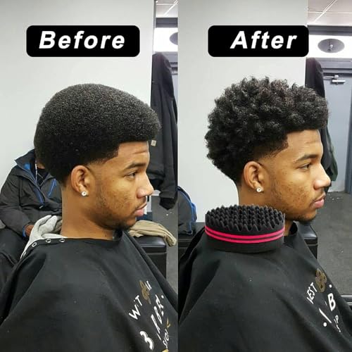 3 Pcs Afro Twist Upgrade Set: Hair Sponge Double-sided and 2 Twist Comb, Curl Sponge Hair Brush for Women Men Barber Personal Styling
