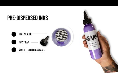 Dynamic Color Co. - Lavender Color Tattoo Ink, Long Lasting Vivid Color, Sterilized, Made in USA, Since 1990 (1 oz Bottle)