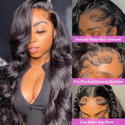 Lace Front Wigs Human Pre Plucked Body Wave 13x4 Lace Frontal Wig with Baby Hair 100% Human Hair Wigs for Black Women Body Wave Wig 22Inch
