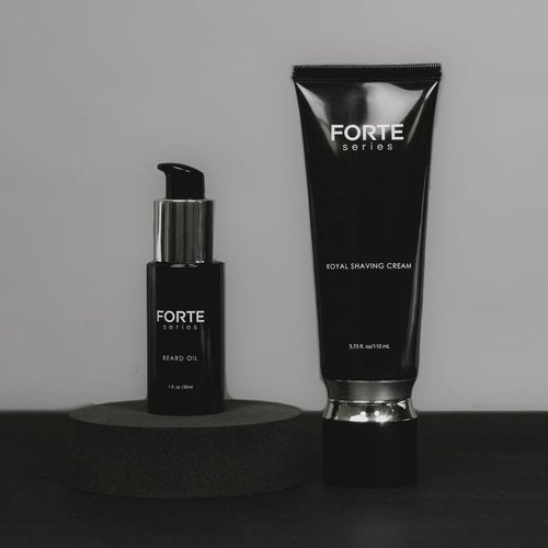 Forte Series Premium Beard Oil with Hydrating Oils and Vitamin E for Soft, Healthy Facial Hair, Black