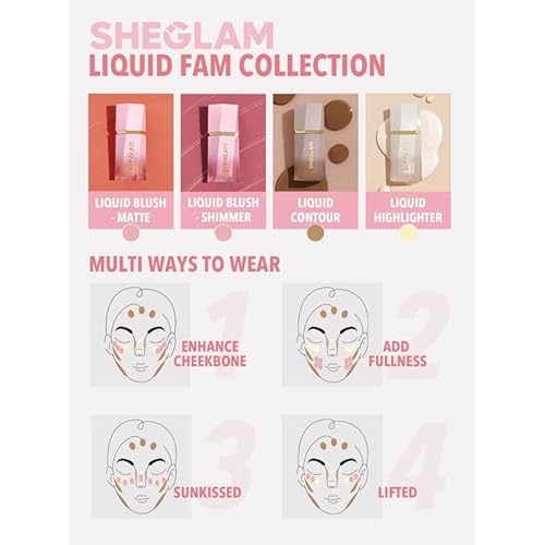 SHEGLAM Glow Bloom Liquid Waterproof Highlighter Long Lasting Cream Highlighter with Shimmer Dewy Finish - Vanilla Frost
