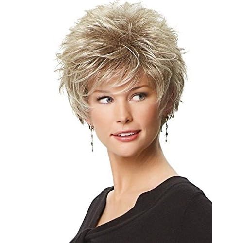 Gabor Perk Short Layered Textured Wig by Hairuwear, Petite Cap, G11+ Mocha Mist