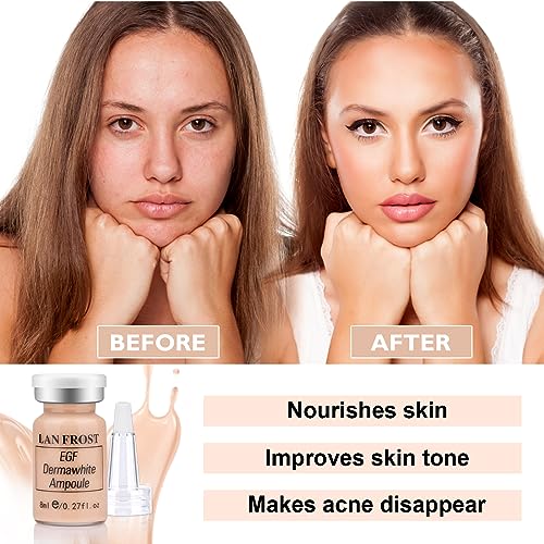 TRESSON BB Facial Glow Serum Starter Kit Hyaluronic Acid Essence Foundation Skin Care Kit 0.27oz 12 Vials, Combined With Niacinamide and Peptides To Skin Tone Anti-Aging Foundation Light Rose #3