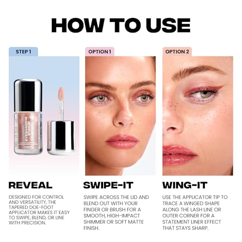 Sacheu Liquid Eyeshadow STAY-N Longwear Eye Makeup ? Buildable Highly Pigmented & Blendable Eye Shadow Cream in Matte & Shimmer Finishes, Shu-ggah