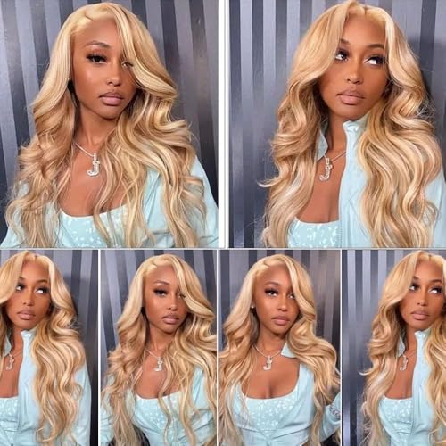 28 30 32 inch #27 Bundles Human Hair Honey Blonde Bundles Blonde Body Wave Human Hair Bundle P27/613 Bundle