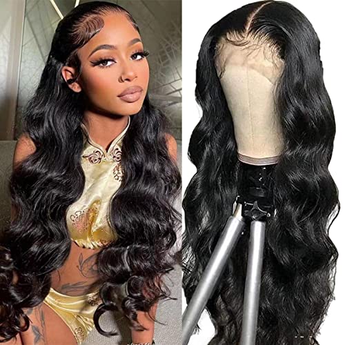 Large Cap Lace Front Wig 24 inch Cap Size Body Wave Human Hair 13¡¿4 wig 150% Density Pre Plucked with Baby Hair 18 inch