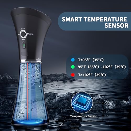 Ear Wax Removal Kit,Ear Cleaner, Electric Ear Cleaning Kit, 2in1 Water Tank, 4 Pressure Settings - Ear Irrigation Flushing System With Water Temperture Sensor,Ear Syringe Kit Tools for Ear Clean,Black