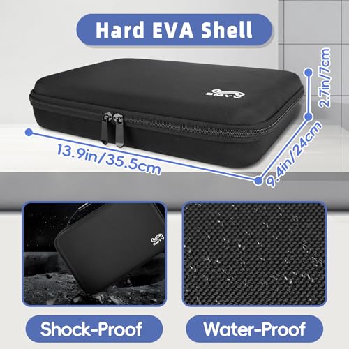 SMYV Barber Bags for Clippers and Supplies, Sturdy Clipper Storage Case for Barber Accessories, Hair Trimmer Organizer for Men Razor Guard Grooming Kits (Case Only)
