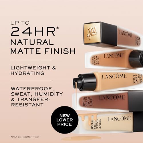 Lanc?me Teint Idole Ultra Wear Natural Matte Foundation- Longwear, Medium-Full Coverage, Natural Finish, Waterproof & Hydrating Formula