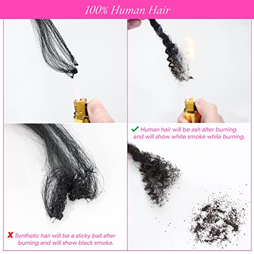 Orientdreads Textured Loc Extensions with curly ends,Human Hair 100% Human Hair Full Handmade for Women/Men Can Be Curled and Bleached (27, 10in 0.4cm 80 strands)