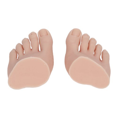 Fayelume 1 Pair Fake Foot, Silicone Feet, Nail Art Training Foot, Silicone Practice Feet Model, for Pedicure, Toe Nail Art, Acrylic Nails