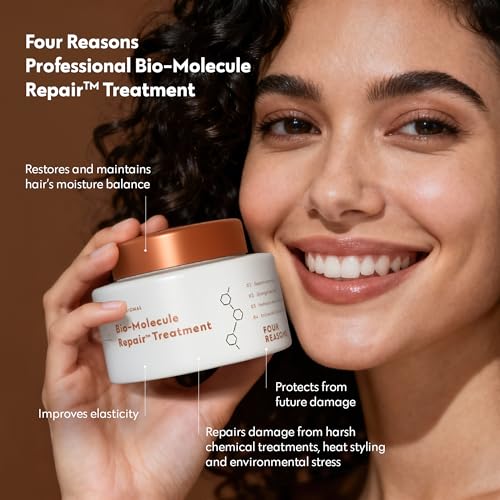 FOUR REASONS Bio-Molecule Repair Hair Mask for Damaged Hair ? Hydrating & Deep Conditioning Hair Mask & Bond Repair Treatment for Dry, Frizzy, or Color Treated Hair ? Vegan & Sulfate-Free, 10.1 Fl Oz