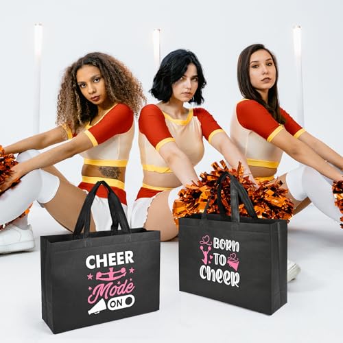 Olgaa 48 PCS Cheerleader Gifts: 24 PCS Cheer Bags & 24 Black Cheer Keychains