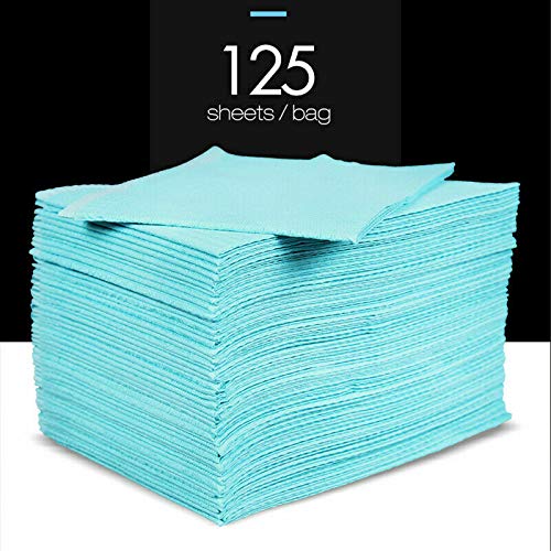 Dragon Art 125 Pack 13" x 18" inches Dental Bibs/Lap Cloths for Tattoo, Dentist, or Piercings (Black)