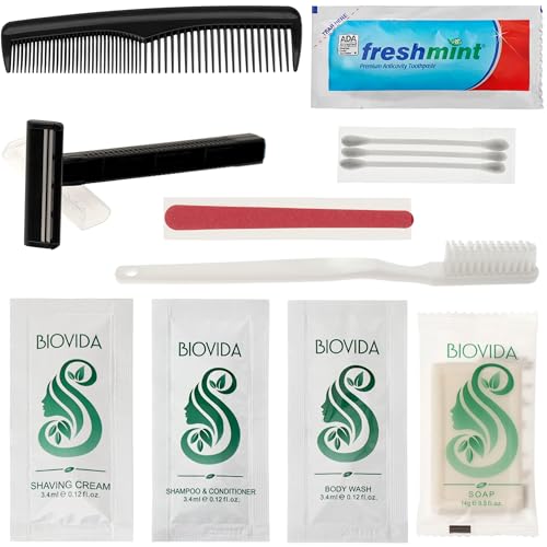 Moda West 96 Hygiene Kits ? Bulk Case of Wholesale Basic Toiletry Kits for Men, Women, Travel, Charity 12 Pc Kit, Unisex, Compact Travel Essentials, Ideal for Donations Homeless Shelters Bathroom