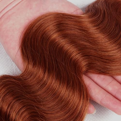 #33 Reddish Brown Bundles Body Wave Bundles Human Hair 34 34 34 Inch Unprocessed Brazilian Virgin Weave Hairs Brown 3 Bundle 50 Gram Per Bundle Human Hair Extensions