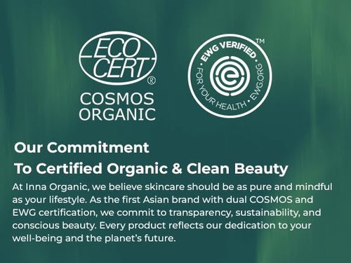 INNA ORGANIC Tinted Lip Balm, Moisturizing, Healing, Light Rosy color, 100% Vegan Lip Serum, EWG & COSMOS Certified| suitable for 10-15, kids | Rose Geranium Essential Oils | Luxury Clean Beauty
