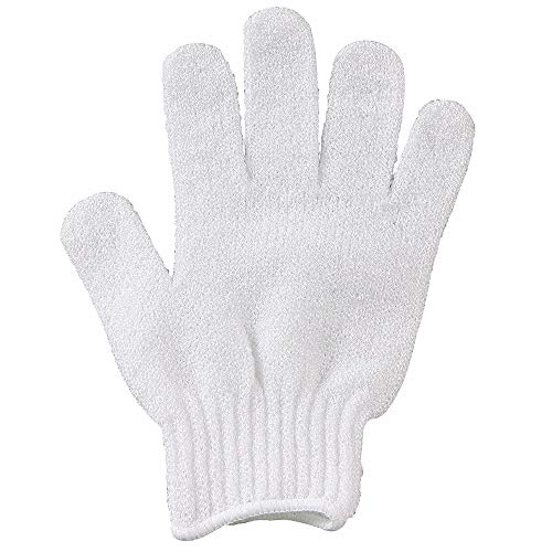 ForPro Professional Collection Premium Exfoliating Gloves for Cosmetic Application and Product Removal, One Size Fits Most, White, 6 Pairs