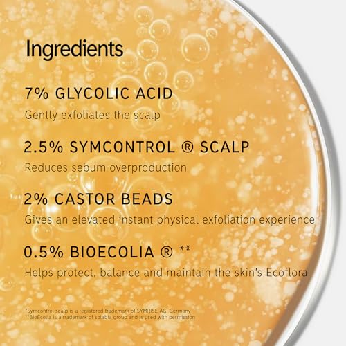 The INKEY List Glycolic Acid Exfoliating Scalp Scrub, Scalp Exfoliant Helps Remove Product Build Up and Boost Healthy Hair Growth for Healthy-Looking Hair, 5.07 fl oz