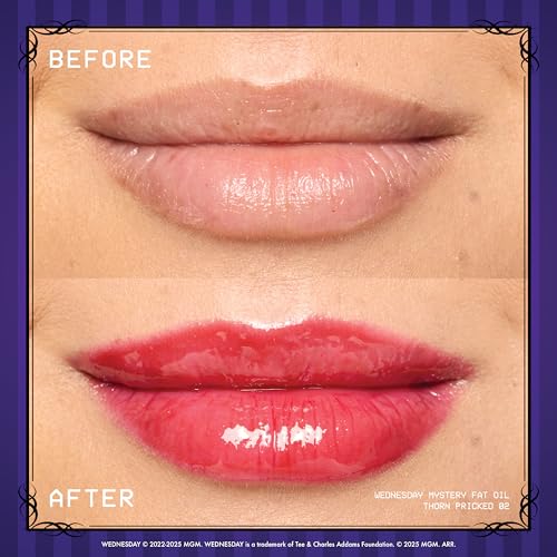 NYX PROFESSIONAL MAKEUP Wednesday Color-Shifting Lip Oil, Moisturizing, Tinted, and Non-Sticky Lip Gloss with up to 12HR Hydration - Moonshifted