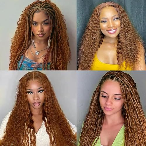 Augfst Brazilian Virgin Human Hair Bundles Color 30 Light Brown Deep Wave Bundles Human Hair 10 12 14 Inch Inch 12A Unprocessed Sewn In Quick Weave for Black Women