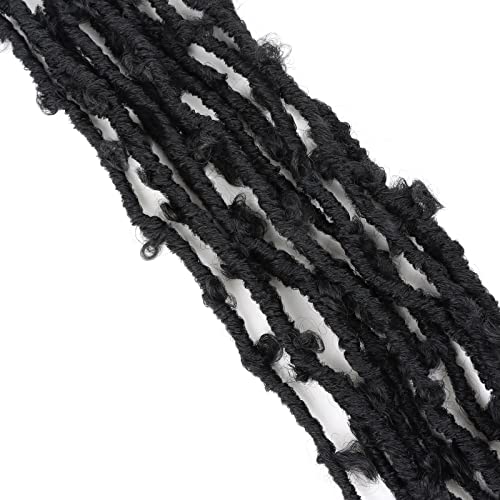 5 Packs 30 Inch Butterfly Locs Crochet Hair for Black Women Distressed Faux Locs Pre looped Pre-twisted Braids Crochet Locs for Black Women (30 inch 5 pack, 1b)