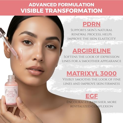 PDRN Pink Peptide Serum with Salmon DNA, EGF, Argireline & Matrixyl 3000 ? Pink PDRN Serum Skin Care for Glowing Skin ? Anti-Aging, Hydrating, Brightening Skincare with Argireline Peptide Matrixyl