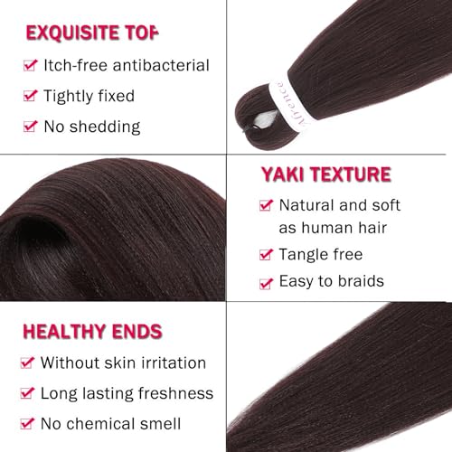 Alrence Pre Stretched Braiding Hair Long Braid 30 Inch 8 Packs Professional Braiding Hair Extensions Synthetic Crochet Twist Braids (30 Inch, 33#)