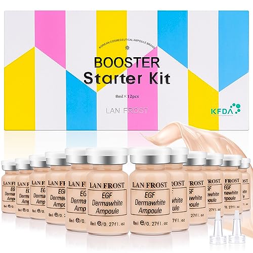 TRESSON BB Facial Glow Serum Starter Kit Hyaluronic Acid Essence Foundation Skin Care Kit 0.27oz 12 Vials, Combined With Niacinamide and Peptides To Skin Tone Anti-Aging Foundation Light Rose #3