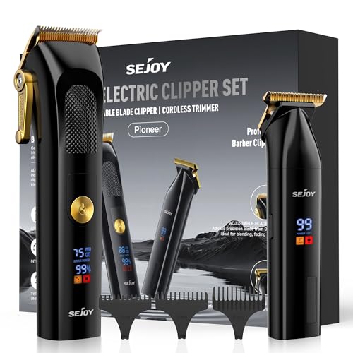 Hair Clippers for Men Professional, Cordless Clippers for Hair Cutting Clippers and Trimmers Set with LED Display Rechargeable Haircut Machine for Household, Gifts for Men